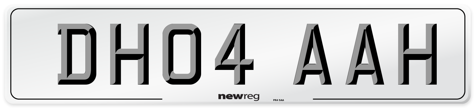 DH04 AAH Number Plate from New Reg
